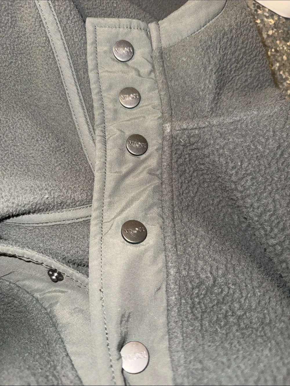 Vuori Men's Dark Gray Sherpa Snap Pullover